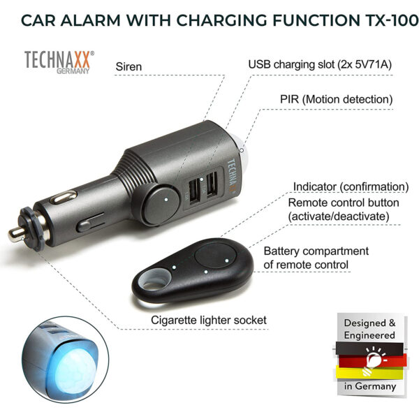 Technaxx Alarm with Charging Function TX-100 - Image 2