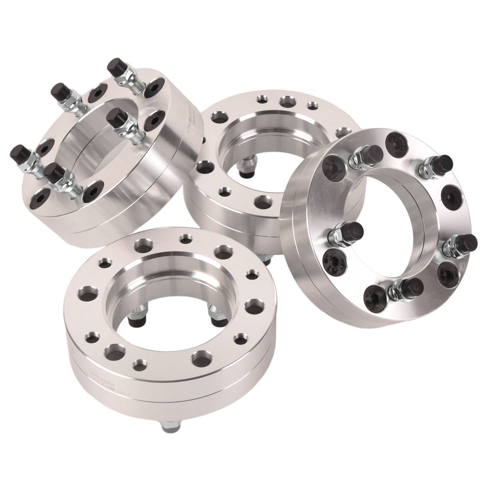 4x 6×5.5 To 5×5 Wheel Adapters 2” Use 5 Lug Wheels On 6 Lug Trucks M14x1.5